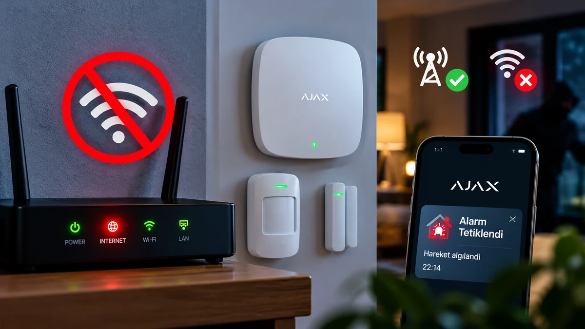 İnternet kesintisinde alarm sisteminin çalışması ve mobil bağlantı