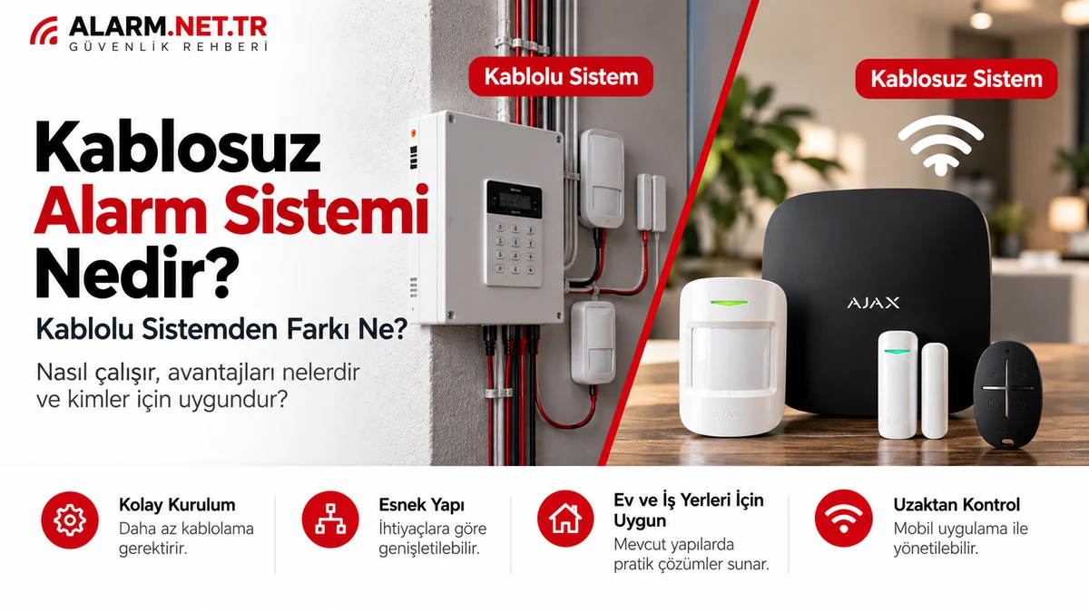 Kablolu ve kablosuz alarm sistemi karşılaştırması